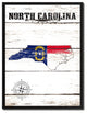 North Carolina State Flag Canvas, 28"x37"