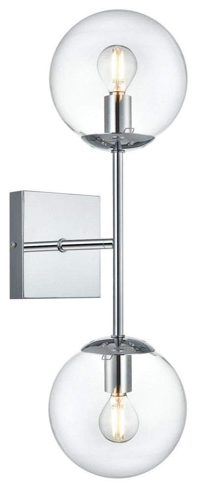 Elegant Lighting LD2357 Neri 2 Light 6"W Vanity Light - Chrome