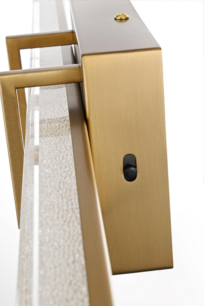 Home Living 36" Led Wall Sconce, Satin Gold