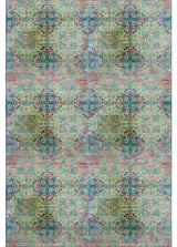 Premium Machine Washable Mayfield AMF557 Green 8' x 10' Rug