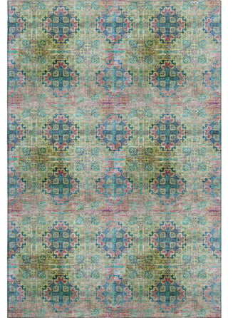 Premium Machine Washable Mayfield AMF557 Green 8' x 10' Rug