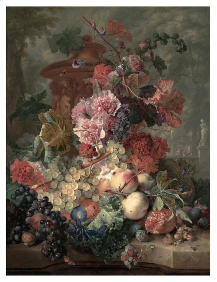 "Fruit Piece" Digital Paper Print by Jan van Huysum, 38"x50"