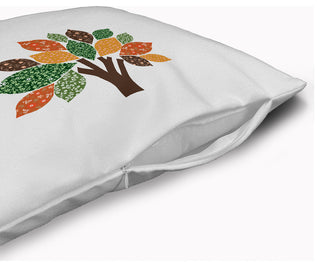 Printed Quilt Tree Accent Pillow With Removable Insert, Forest Green, 18"x18"