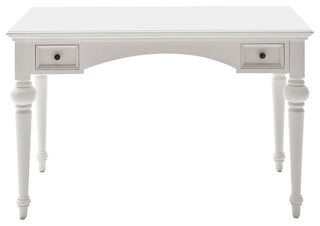 Antiqued White Provencial Writing or Computer Desk With Hutch
