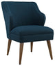 Modern Azure Swell Upholstered Fabric Armchair