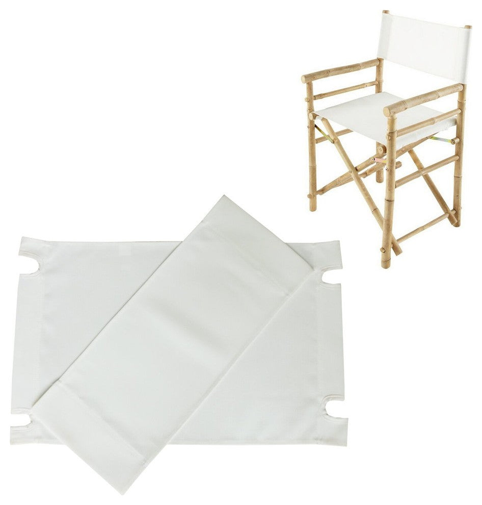 Set of 2 Canvas For Bamboo Director Chair, White