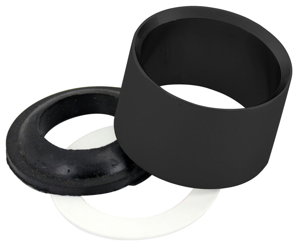 Lavatory Drain Mounting Spacer Ring For Thin Sinks In Powder Coated Flat Black