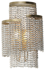 Maxim 22460WWD Fontaine 2 Light 16" Tall Wall Sconce - Golden Silver