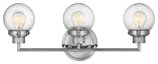 Hinkley Poppy Medium Three Light Vanity, Chrome
