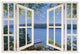 "Island Time with Window" Digital Paper Print by Diane Romanello, 32"x22"
