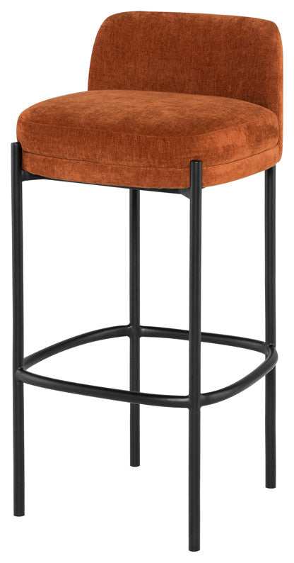 Inna Terracotta Fabric Bar Stool, HGMV232