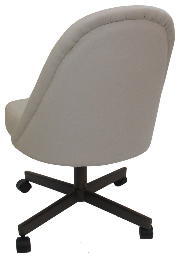 M-235 Swivel Metal Dining Caster Chair, Ocean Beige - Coffee