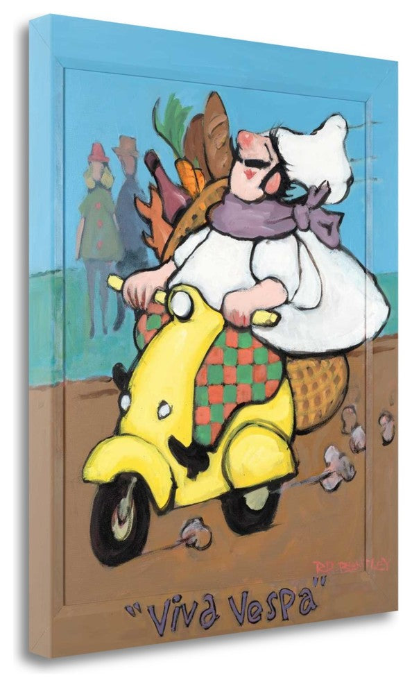 "Viva Vespa" By Robert Dewar Bentley, Giclee Print on Gallery Wrap Canvas