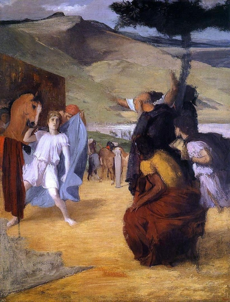 Edgar Degas Alexander and Bucephalus, Gallery Wrapped Canvas Print, 21"x28"