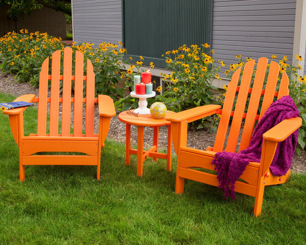 Polywood Classic Folding Adirondack 3-Piece Set, Green
