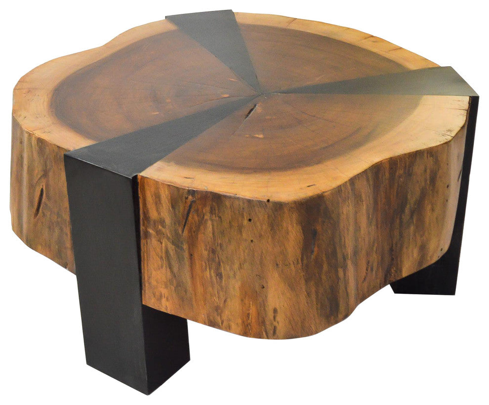 Crosscut Bolacha Star Coffee Table, Faveco Wood
