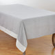 Banded Border Design Polyester Tablecloth, Gray, 67"x104"
