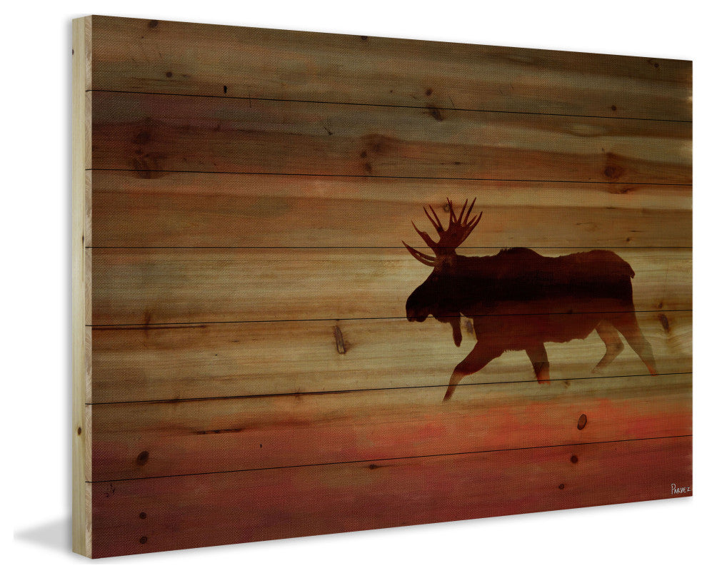 "Moosehead" Wall Art on Wood, 60"x40"
