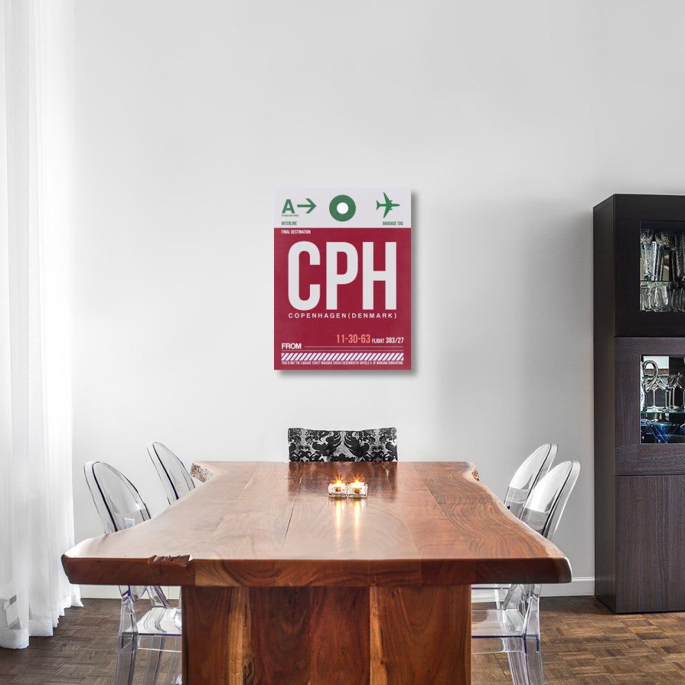 "CPH Copenhagen Luggage Tag 2" Fine Art Print