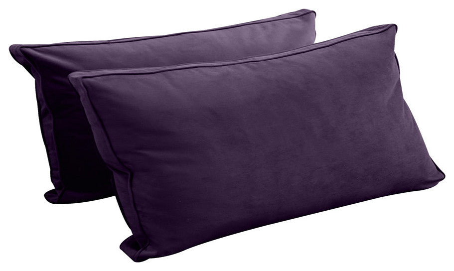 STYLE V2 Twin Velvet Pipe Trim Indoor Daybed Bolster Pillow |COVER ONLY| AD339