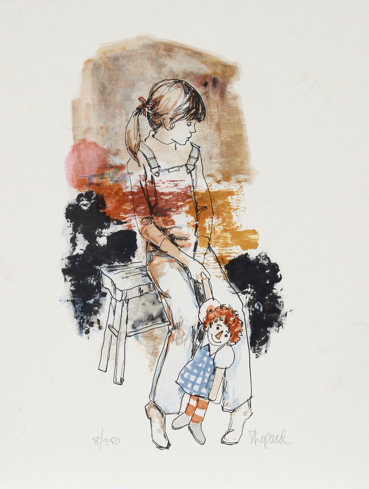 Girl with Raggedy Ann Doll- Richard Shepard