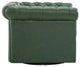GDF Studio 360Â° Upholstered Tufted Swivel Club Chair, Green, Faux Leather