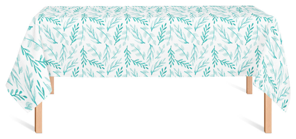 Blue Leafy Branches 58x102 Tablecloth