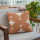 Plutus Red Maze Dot Luxury Throw Pillow, 24"x24"