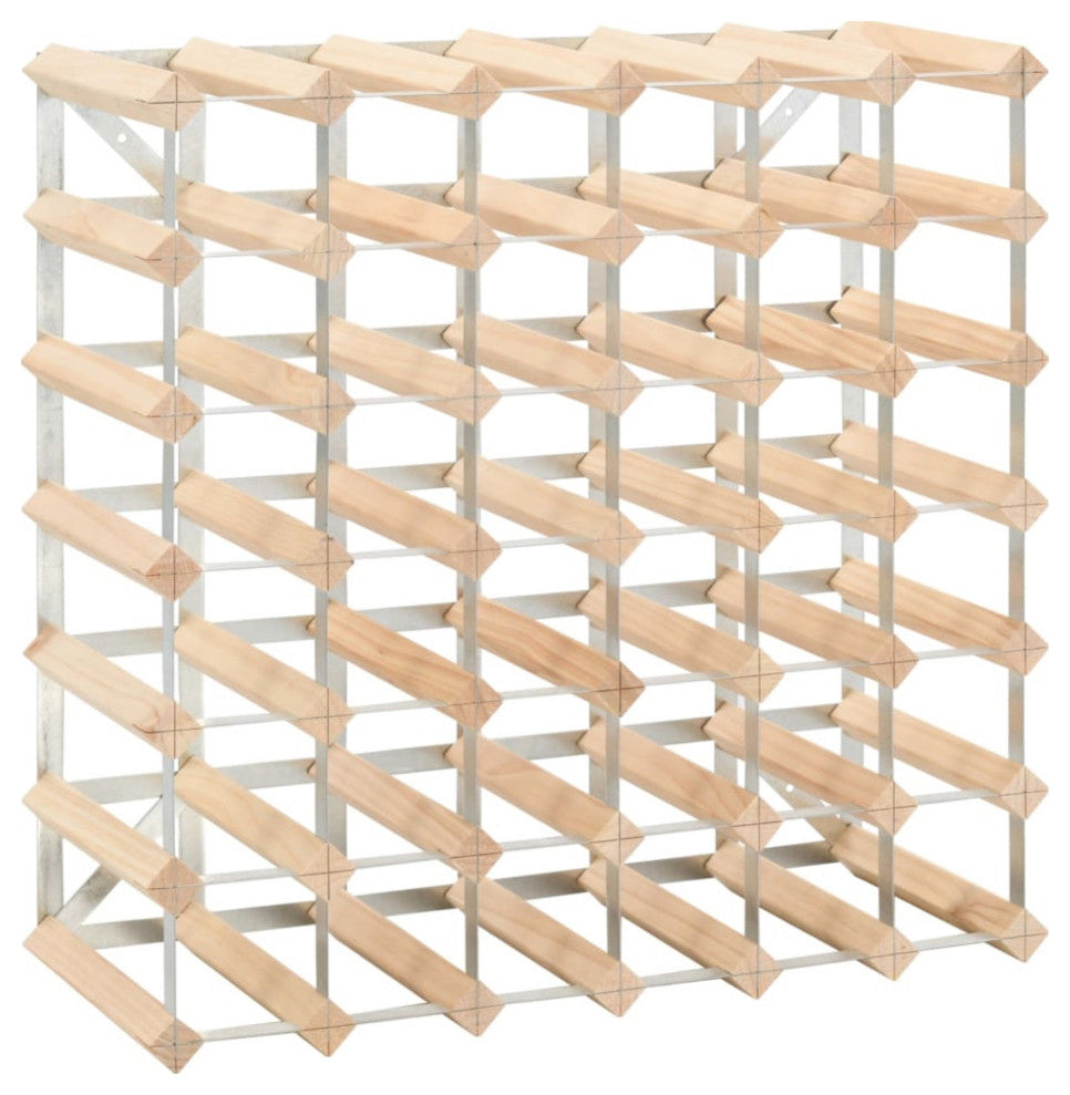 Vidaxl Wine Rack For 42 Bottles Solid Pinewood