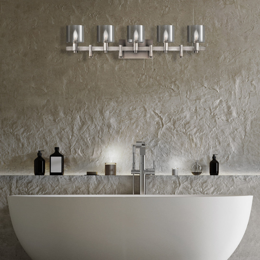 Decato 5 Light Sconce, Nickel