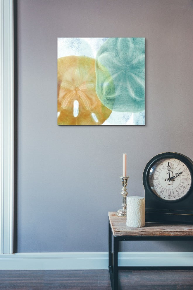 "Luminous Seashells" Giclee Canvas Wall Art, 18"x18"