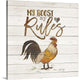 "My Roost, My Rules" Gallery-Wrapped Canvas Wall Art 16"x16"