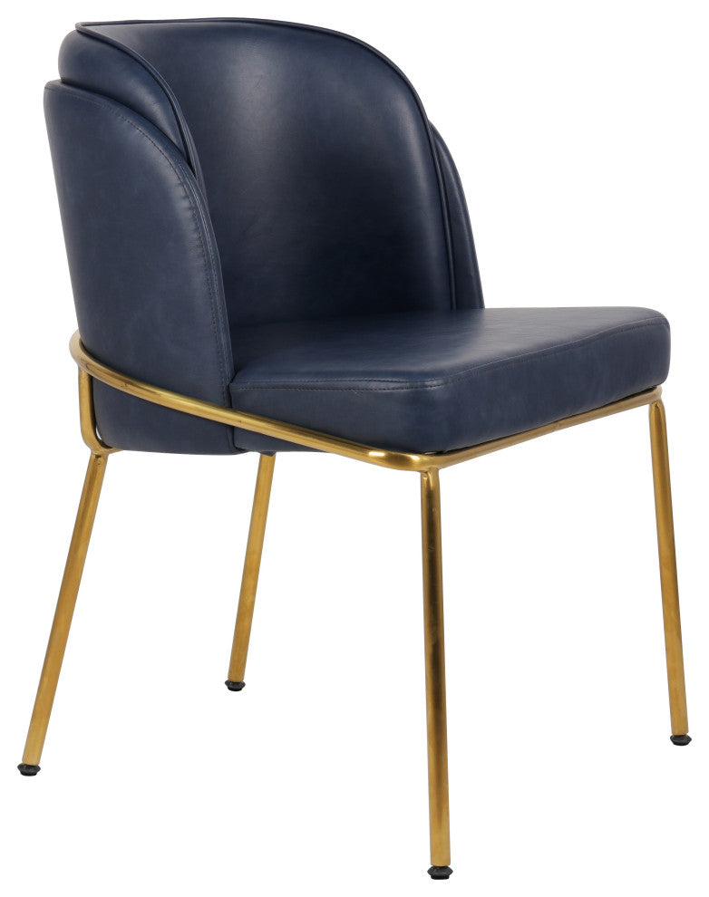 Jagger Upholstered Dining Chair, Navy, Set of 2