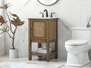 Matilda 19" Transitional Driftwood-Light Bathroom Vanity