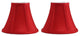 Silk Bell Chandelier Lamp Shade, 3x6x5", Red, Set of 2