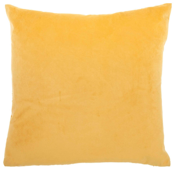 Nourison Home 20"x20" Luminescence Metallic Zebra Yellow Throw Pillows