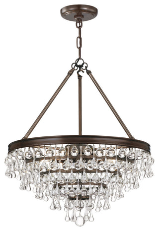 Crystorama Lighting Group 136 Calypso 6 Light 20"W Chandelier - Vibrant Bronze