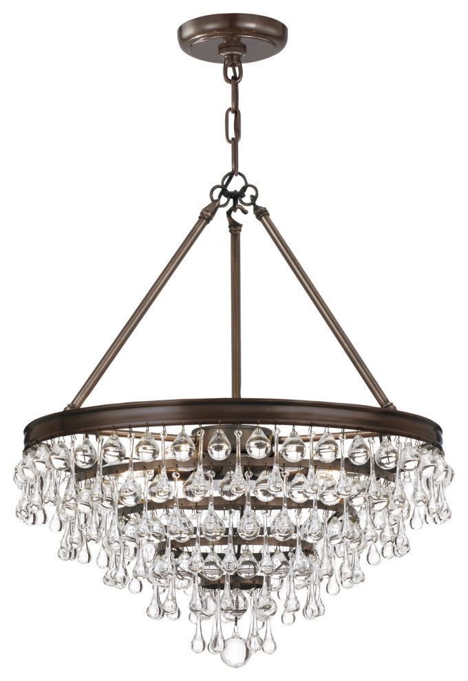 Crystorama Lighting Group 136 Calypso 6 Light 20"W Chandelier - Vibrant Bronze