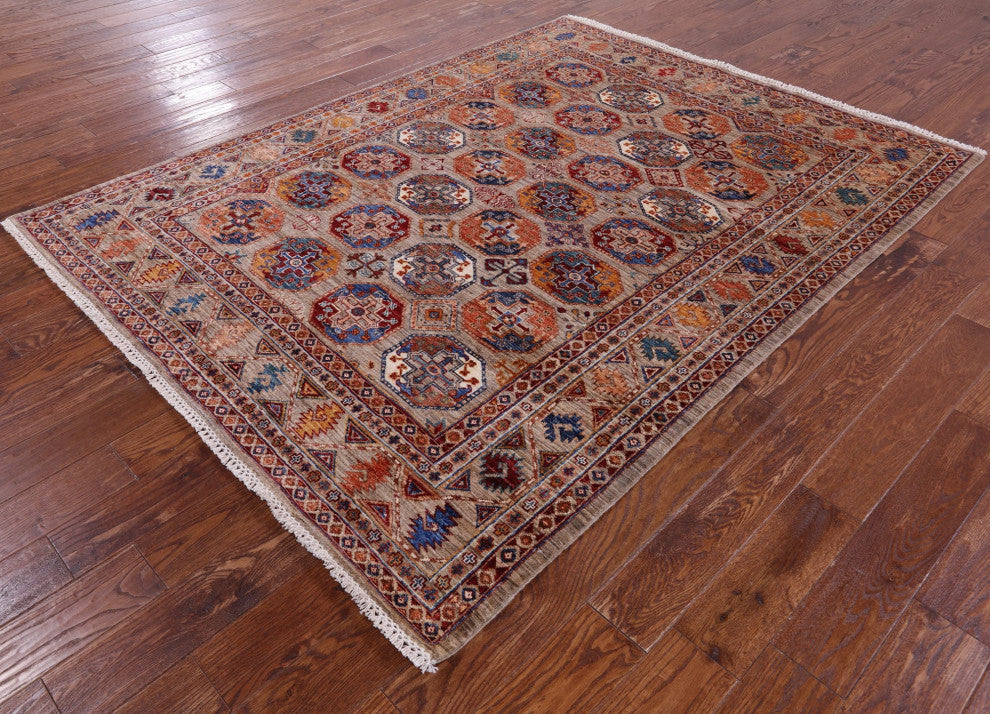 5' 10" X 7' 7" Bokhara Handmade Wool Rug - Q12924