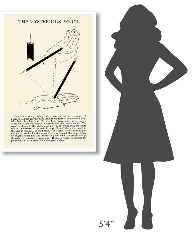 "The Mysterious Pencil" Digital Paper Print by Retromagic, 29"x42"