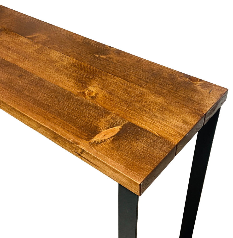 Barn Walls Bedroom Console Table Accent Table, Handcrafted, Foxy Brown, 48" Length