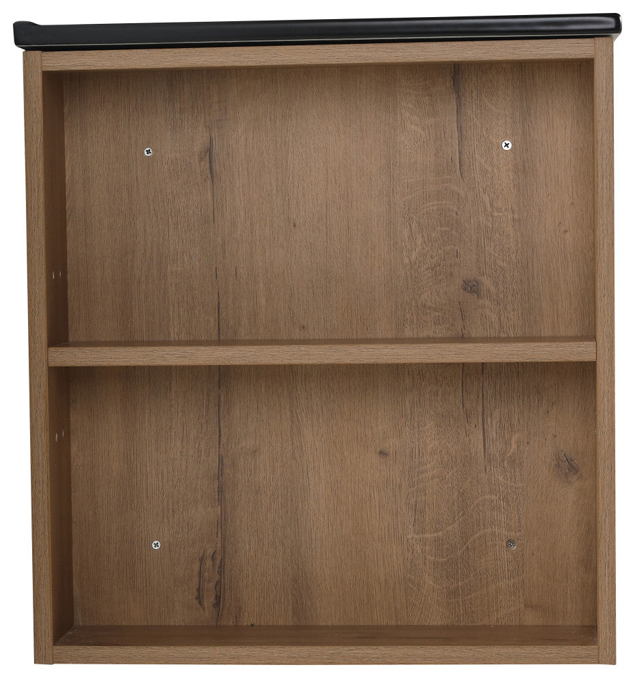 BNK 30x18 Bathroom Vanity With Adjustable Shelf, Black Top