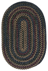 Colonial Mills Midnight MN47 Carbon Traditional Area Rug, Oval 2'x3'