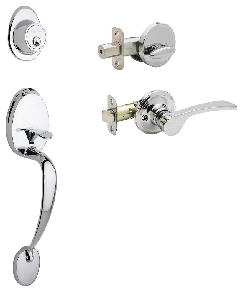 Active Handle Set, Kash Lever Interior Trim, Polished Stainless