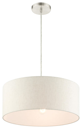 Brushed Nickel Casual, Transitional, Versatile, Minimal Drum Pendant