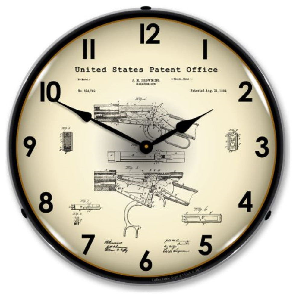 21031197 Winchester Lever Action Rifle 1894  Patent Clock