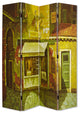 1" x 63" x 71" Multi Color French Quarter  Screen