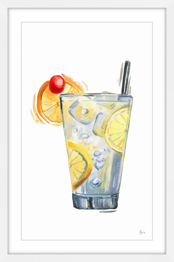"Le Temps d'un Verre" Framed Painting Print, 24"x36"