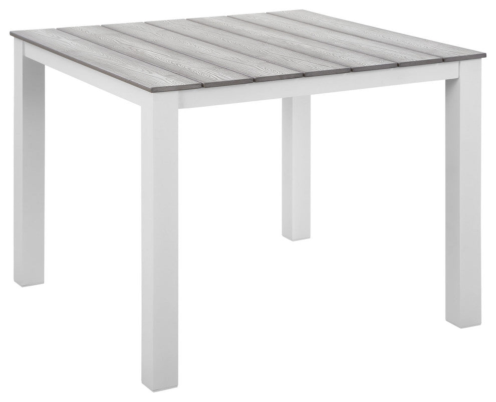 White Light Gray Maine 3 Piece Outdoor Patio Dining Set