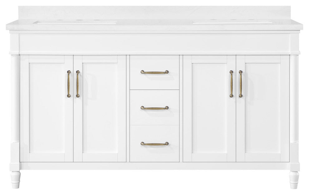 OVE Decors Salisbury Bathroom Vanity, White, 60 in